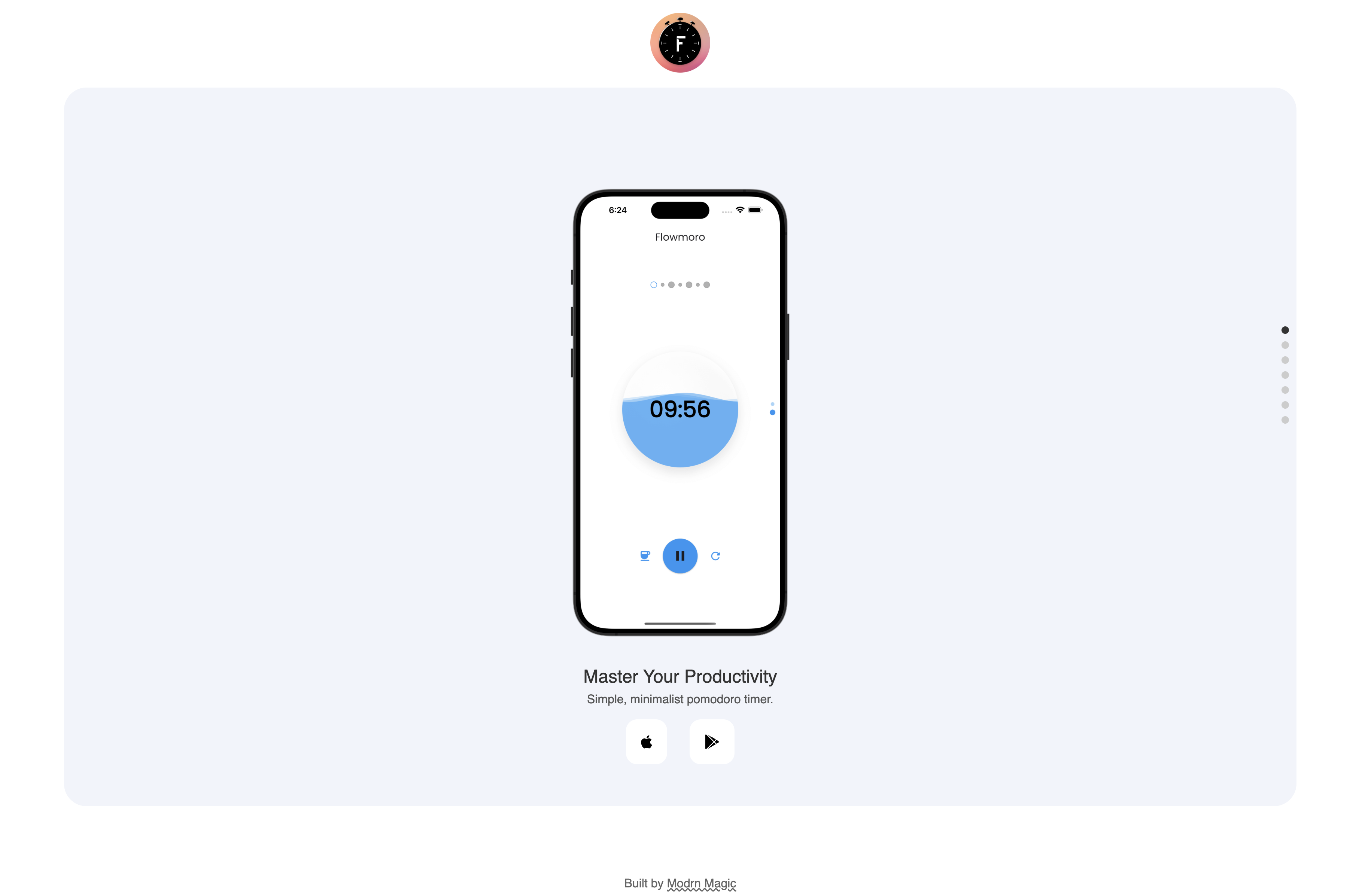 Flowmoro landing page