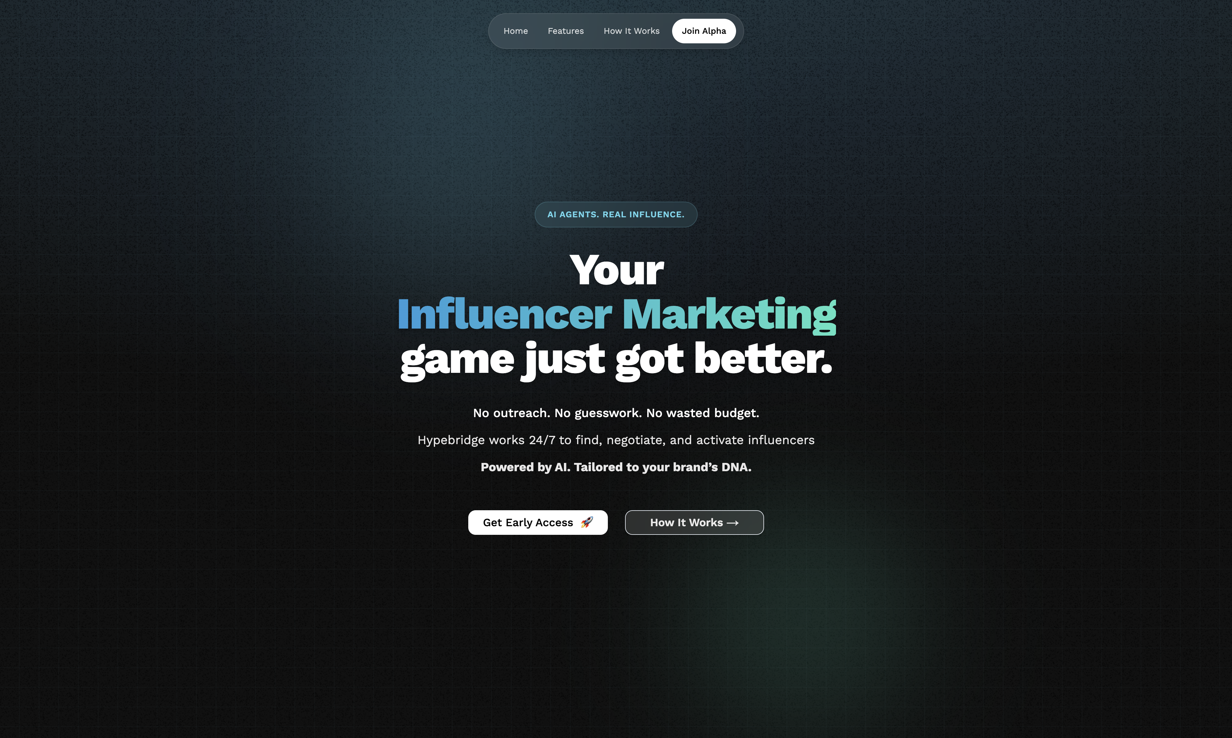 HypeBridge landing page